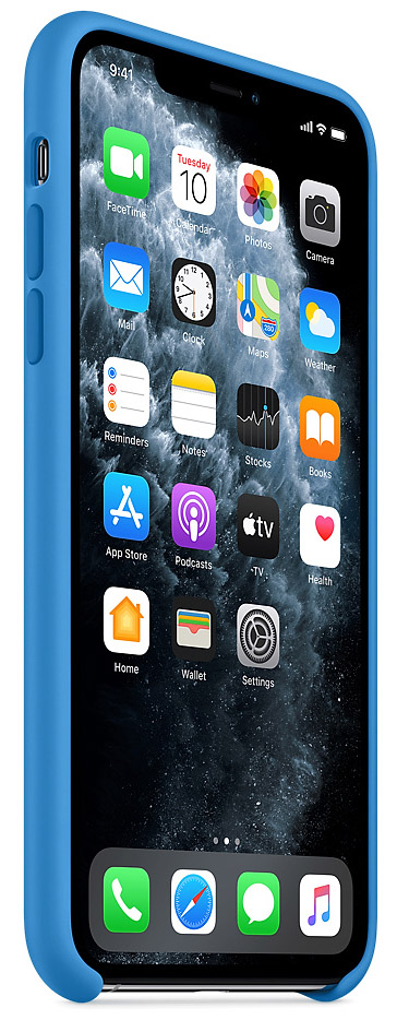 Чехол Silicone Case качество Lux для iPhone 11 Pro max синяя волна
